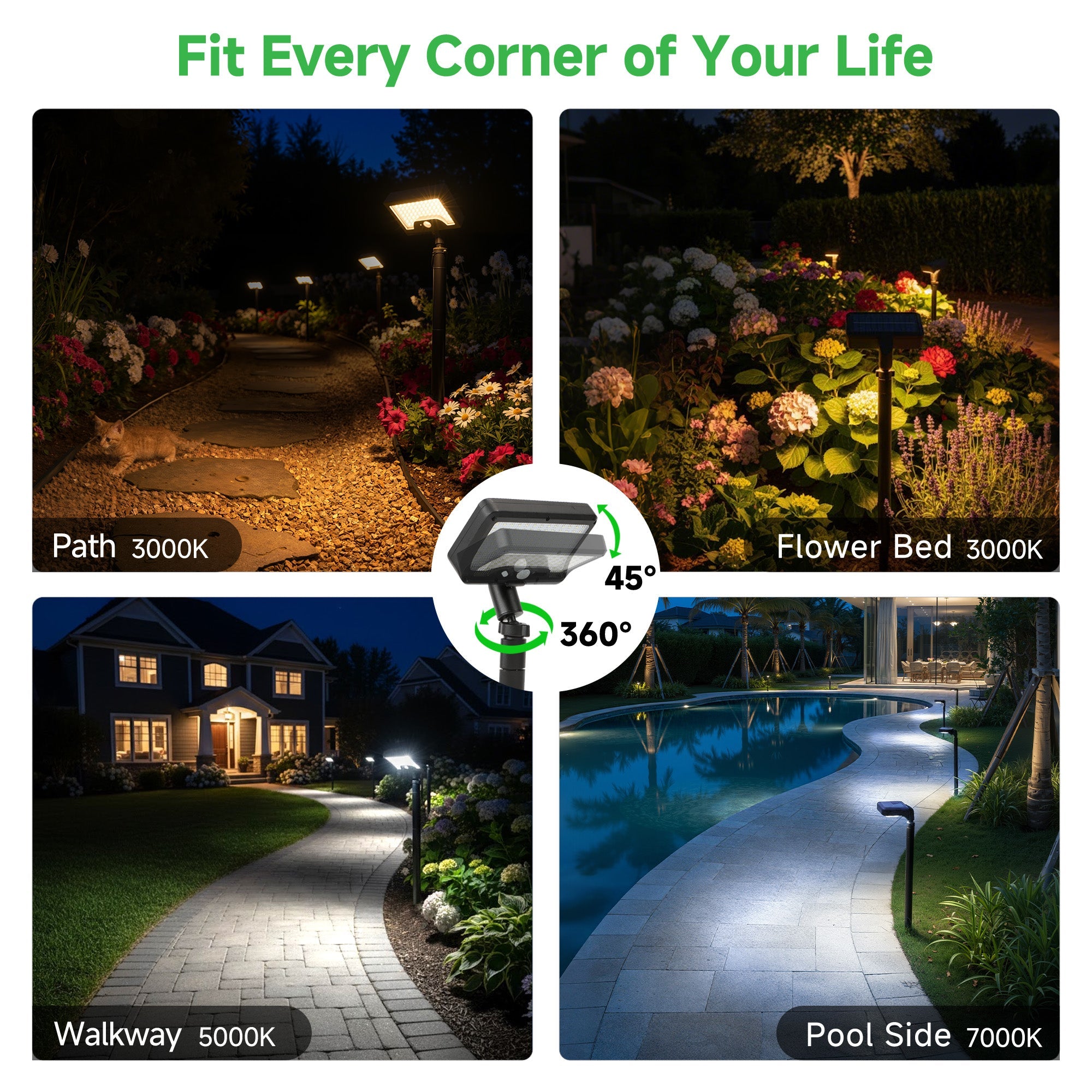 Solar Motion Sensor Pathway Lights (3401)