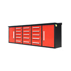 10ft Workbench Storage Cabinet with 15 Drawers & 2 Cabinets