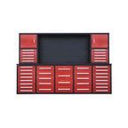 10ft Workbench Cabinet(40 Drawers, 2 Cabinets & 1 Pegboard)