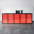 10ft Workbench Storage Cabinet with 35 Drawers