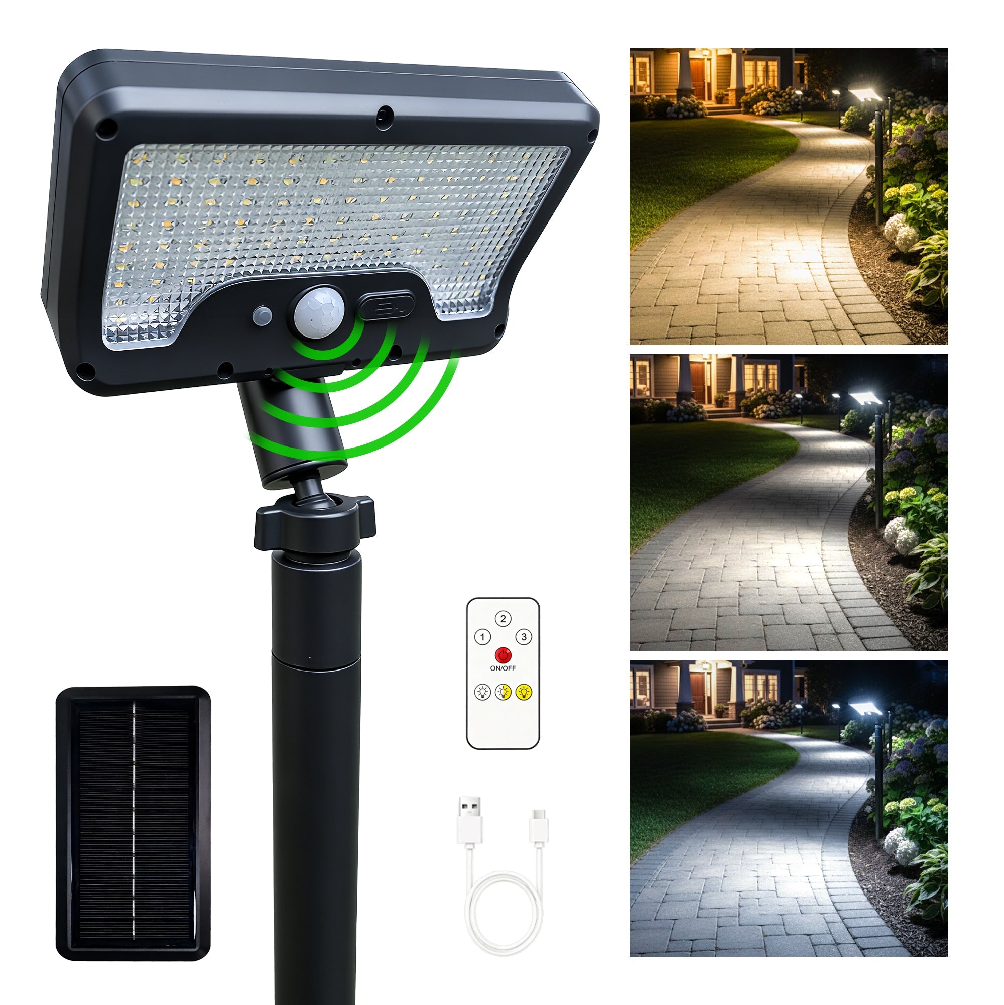 Solar Motion Sensor Pathway Lights (3401)