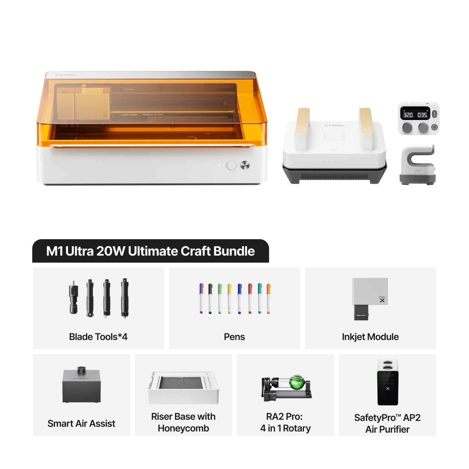 xTool M1 Ultra 4-in-1 Craft Machine | Laser, Blade, Inkjet & Pen System