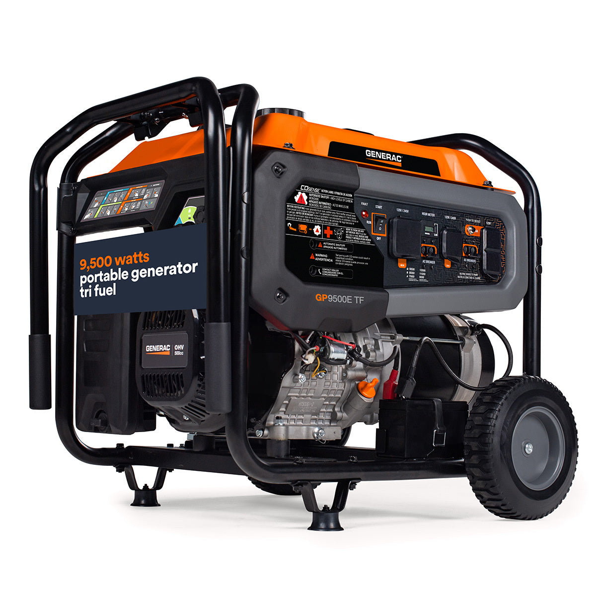 Generac GP9500E Tri-Fuel Portable Generator