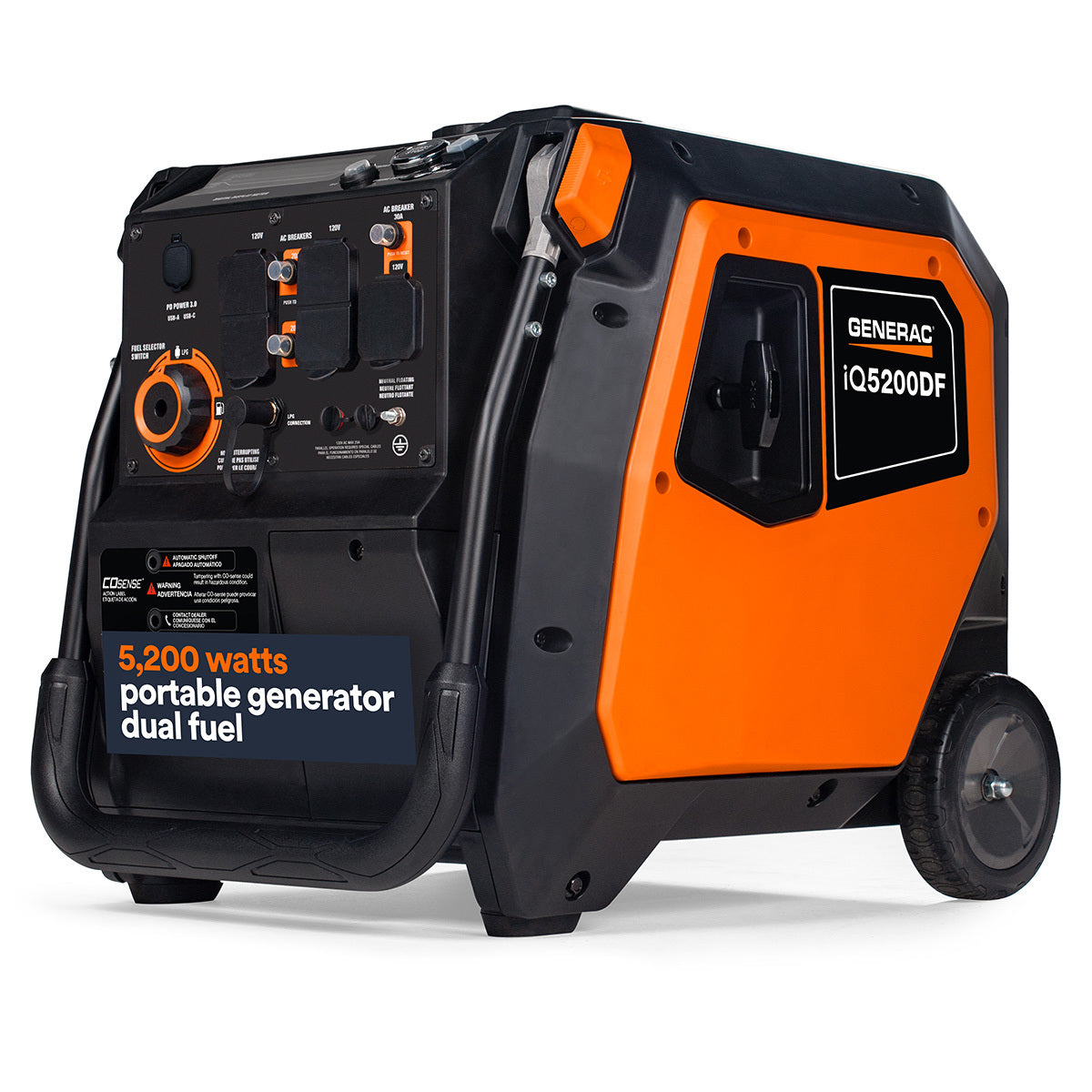 Generac iQ5200 Dual Fuel Inverter Generator