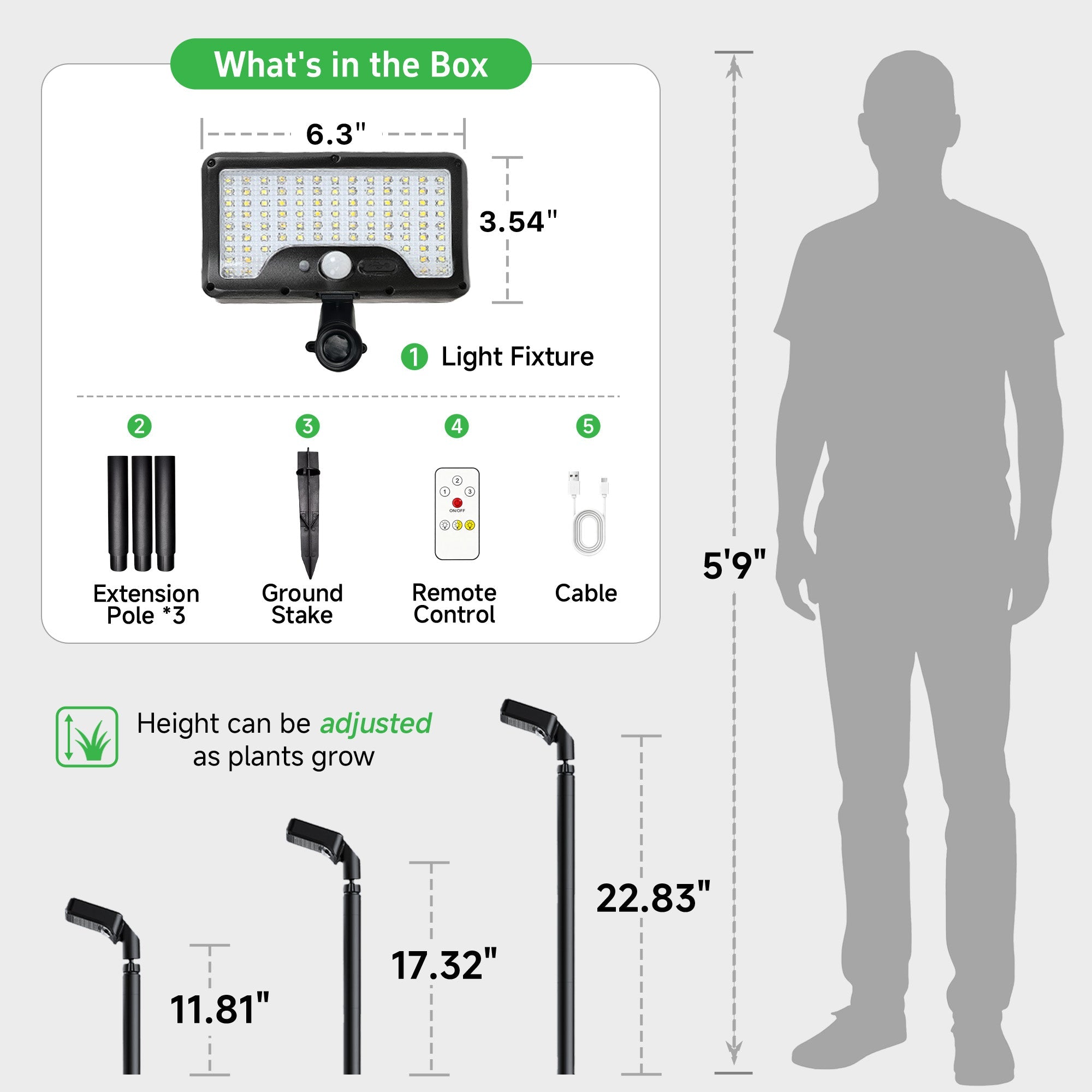 Solar Motion Sensor Pathway Lights (3401)