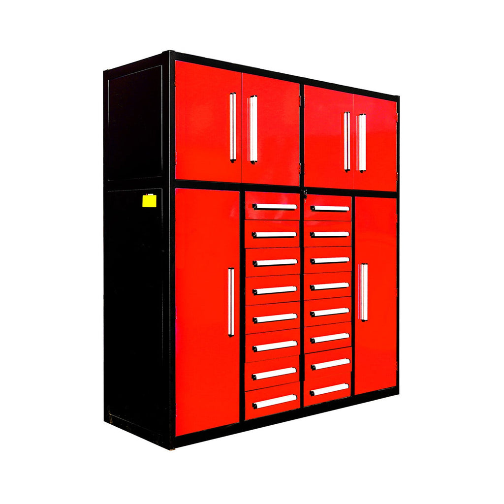 7ft Garage Storage Cabinet with 16 Drawers