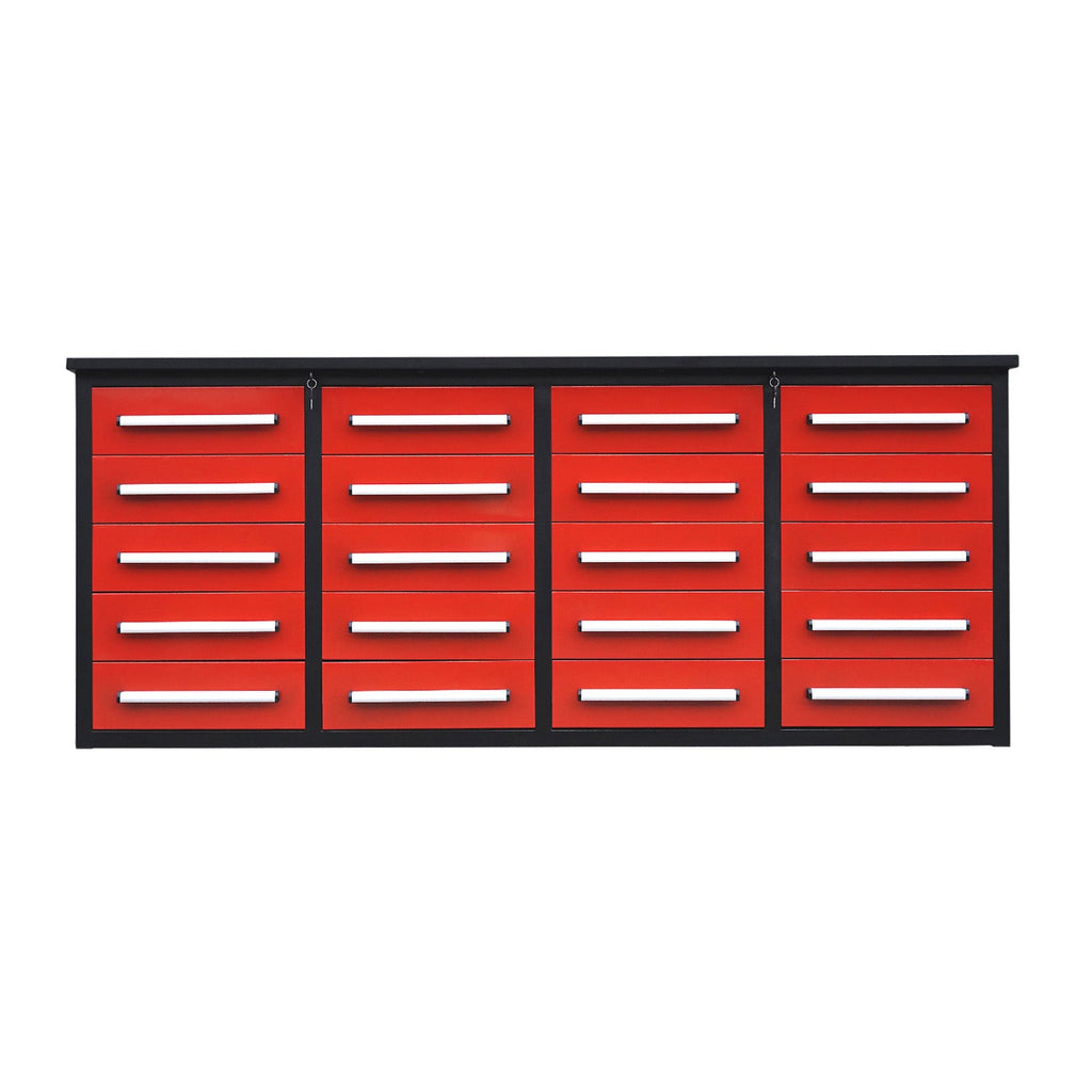 7ft Heavy Duty Garage Workbench Cabinet with 20 Drawers