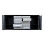 7ft Heavy Duty Workbench with 10 Drawers & 2 Cabinets