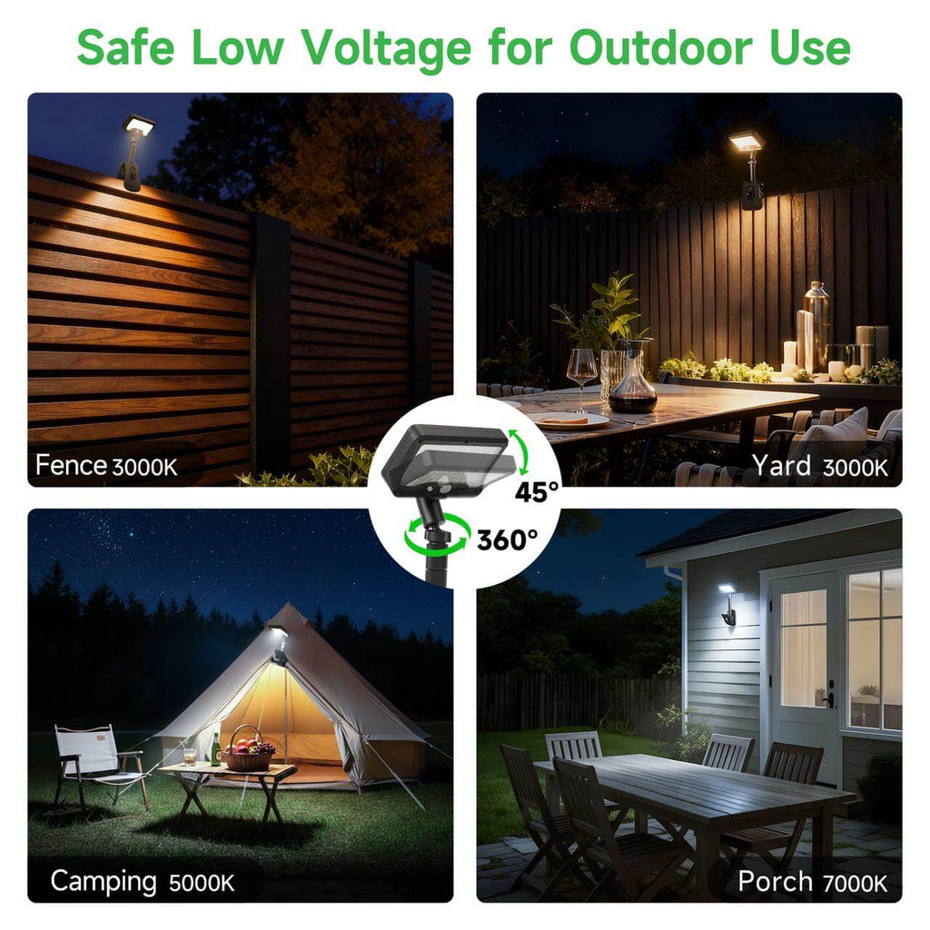 Solar Clip-On Fence Light 2 pack (3CCT, Motion Sensor + Remote)