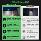 Solar Clip-On Fence Light 2 pack (3CCT, Motion Sensor + Remote)