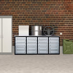 7ft Heavy Duty Garage Workbench Cabinet with 20 Drawers