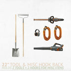 Heavy-Duty Garage Tool and Misc. Hook Rack