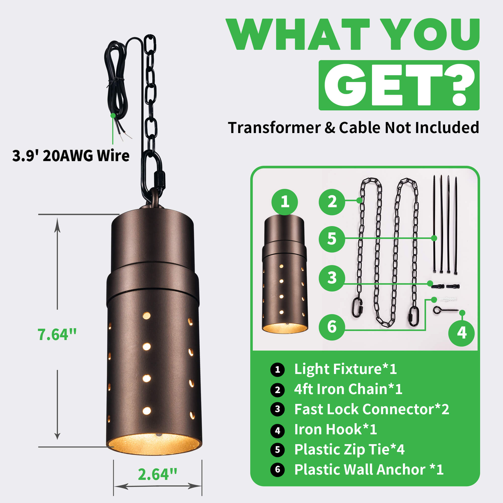 Aluminum Hanging Light (9305)